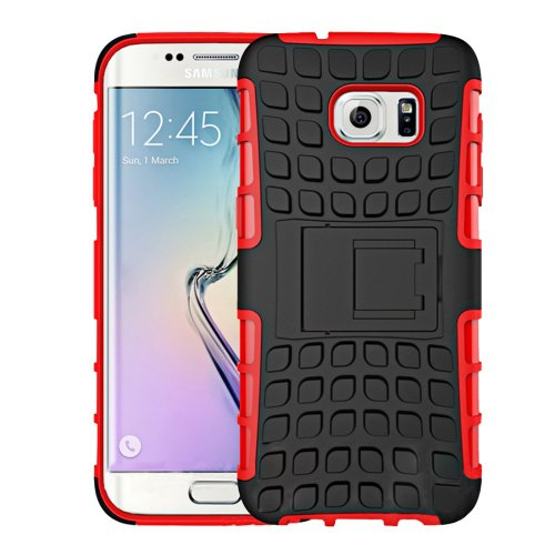 For Galaxy S7 Red Tire Combination Case with Separable Black Holder