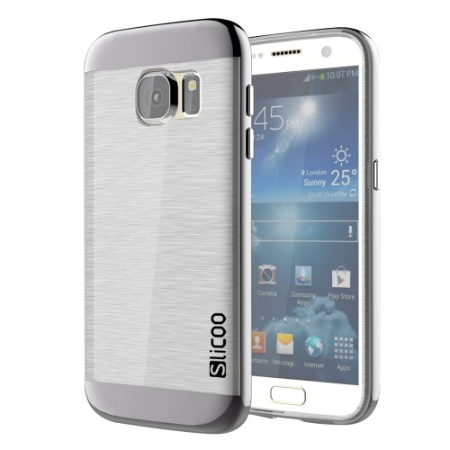 For Galaxy S7 Black Slicoo Separable Brushed TPU + Electroplating PC Case