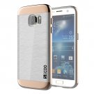 For Galaxy S7 Coffee Slicoo Separable Brushed TPU + Electroplating PC Case