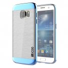 For Galaxy S7 Blue Slicoo Separable Brushed TPU + Electroplating PC Case