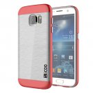 For Galaxy S7 Red Slicoo Separable Brushed TPU + Electroplating PC Case