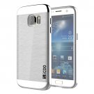 For Galaxy S7 Silver Slicoo Separable Brushed TPU + Electroplating PC Case