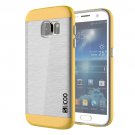 For Galaxy S7 Yellow Slicoo Separable Brushed TPU + Electroplating PC Case
