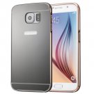 For Galaxy S7 Black Electroplating Back Shell Cover + Metal Bumper Frame