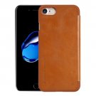 For iPhone 7 Brown NILLKIN QIN Flip Leather Case with Card Slot
