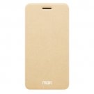 For iPhone 7 Mofi Gold Crazy Horse Flip Leather Case with Holder