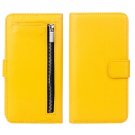 For iPhone 7 Yellow Separable Crazy Horse Zipper Wallet Flip Leather Case