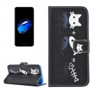 For iPhone 7 Cats Pattern PU Leather Case with Holder, Card Slots & Wallet