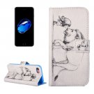 For iPhone 7 Lion Pattern PU Leather Case with Holder, Card Slots & Wallet