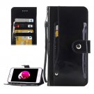 For iPhone 7 Black TPU + PU Leather Case with Holder, Card Slots & Wallet