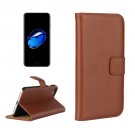For iPhone 7 Brown Geniune Leather Case with Holder & Card Slots & Wallet