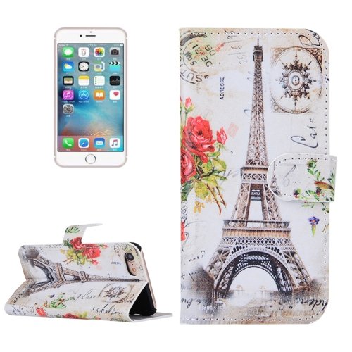 For iPhone 7 Tower Leather Case with Holder & Card Slots & Wallet