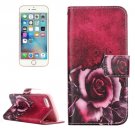 For iPhone 7 Rose Leather Case with Holder & Card Slots & Wallet