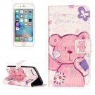 For iPhone 7 Pudding Bear Leather Case with Holder & Card Slots & Wallet