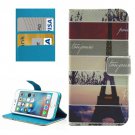 For iPhone 7 Eiffel Tower Leather Case with Holder & Card Slots & Wallet