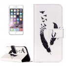 For iPhone 7 Feather Leather Case with Holder & Card Slots & Wallet