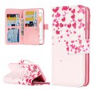 For iPhone 7 Flower Leather Case with Holder & 9 Card Slots & Wallet