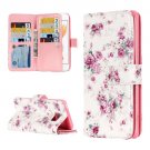 For iPhone 7 Rose Leather Case with Holder & 9 Card Slots & Wallet