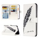 For iPhone 7 Feather Leather Case with Holder & 9 Card Slots & Wallet