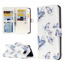 For iPhone 7 Butterflies Leather Case with Holder & 9 Card Slots & Wallet
