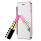 For iPhone 7 Silver Plating Mirror Horizontal Flip Leather Case