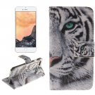 For iPhone 7 Tiger Pattern Leather Case with Holder, Card Slots & Wallet