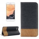 For iPhone 7 Blue Cross-shaped Leather Case with Holder, Card Slots & Wallet