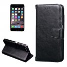 For iPhone 7 Black Knead Skin Leather Case with Holder, Card Slots & Wallet