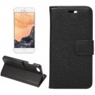 For iPhone 7 Black Lichee Leather Case with Holder, Card Slots & Wallet