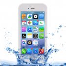For iPhone 7 White Tridimensional Diamond Pattern Life Waterproof Case