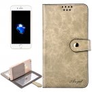 For iPhone 7 Plus Brown Leather Case with Mirror & Holder & Card Slots