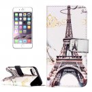 For iPhone 7 Plus Eiffel Tower Leather Case with Card Slots, Wallet & Holder
