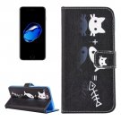 For iPhone 7 Plus Cat & Fish PU Leather Case with Holder, CB Slots & Wallet