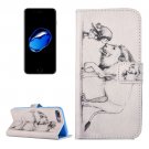 For iPhone 7 Plus Lion PU Leather Case with Holder, CB Slots & Wallet