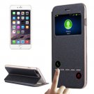 For iPhone 7 Plus Black Flip Leather Case with Call Display ID & Holder