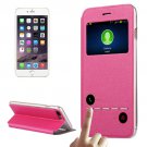 For iPhone 7 Plus Magenta Flip Leather Case with Call Display ID & Holder