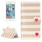 For iPhone 7 Plus Heart Flip Leather Case with Holder & Card Slots & Wallet