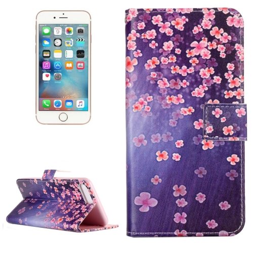For iPhone 7 Plus Blossom Flip Leather Case with Holder & Card Slots & Wallet