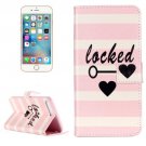 For iPhone 7 Plus locked Flip Leather Case with Holder & Card Slots & Wallet