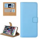 For iPhone 7 Plus Blue Geniune Leather Case with Holder, Card Slots & Wallet