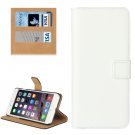 For iPhone 7 Plus White Geniune Leather Case with Holder, Card Slots & Wallet