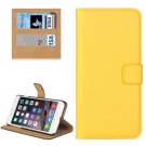 For iPhone 7 Plus Yellow Geniune Leather Case with Holder, Card Slots & Wallet