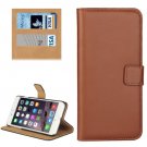 For iPhone 7 Plus Brown Geniune Leather Case with Holder, Card Slots & Wallet