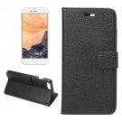 For iPhone 7 Plus Black Litchi Leather Case with Holder, Card Slots & Wallet