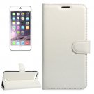 For iPhone 7 Plus White Litchi Leather Case with Holder, Card Slots & Wallet