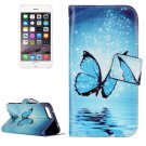 For iPhone 7 Plus Butterfly Leather Case with Holder, Card Slots & Wallet