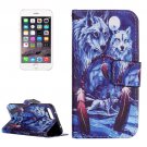 For iPhone 7 Plus Wolves Leather Case with Holder, Card Slots & Wallet