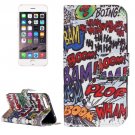 For iPhone 7 Plus Graffiti Leather Case with Holder, Card Slots & Wallet