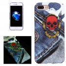 For iPhone 7 Plus Cowboy Skull Pattern PC Protective Case with Noctilucent