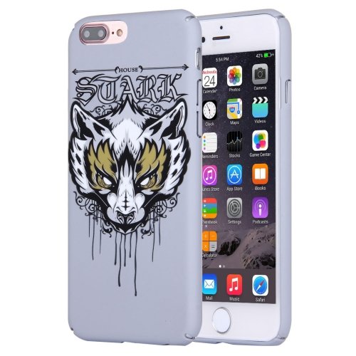 For iPhone 7 Plus Water Decals Cartoon Animal Fox Pattern PC Case